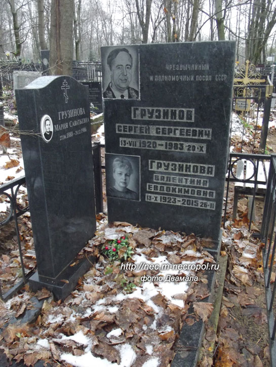 могила С.С. Грузинова, фото Двамала, 2020 г. 