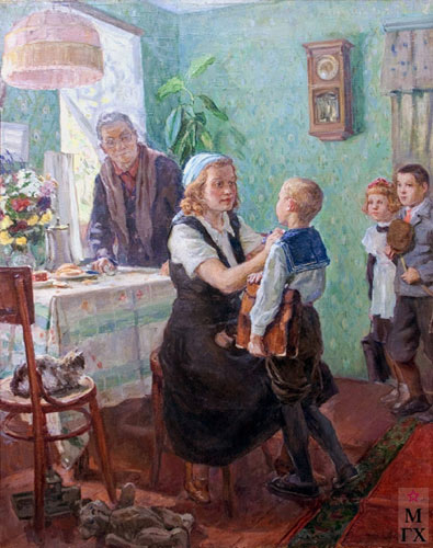 А.А. Коробов. Первоклассник, 1948 